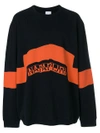 Napa By Martine Rose Logo Print Sweatshirt - Blue