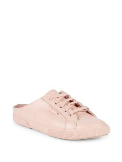 Superga Leather Backless Sneakers In Light Pink