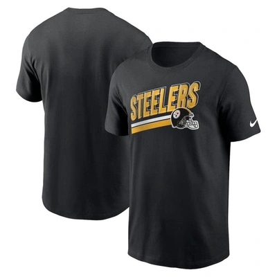 Nike Black Pittsburgh Steelers Essential Blitz Lockup T-shirt In Black