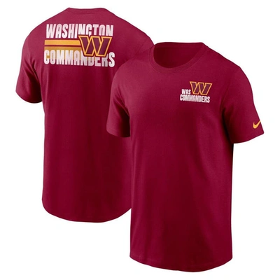 Nike Burgundy Washington Commanders Blitz Essential T-shirt In Red