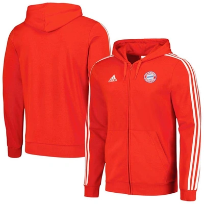 Adidas Originals Adidas  Red Bayern Munich Dna Full-zip Hoodie