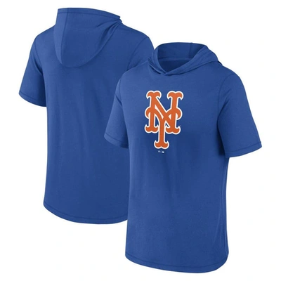 Fanatics Branded Royal New York Mets Short Sleeve Hoodie T-shirt
