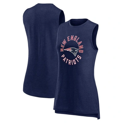 Fanatics Branded  Heather Navy New England Patriots What Goes Around Tank Top