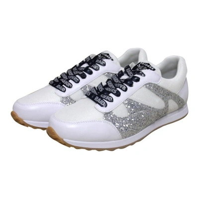 Cuce White Las Vegas Raiders Glitter Sneakers