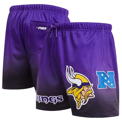 Pro Standard Black/purple Minnesota Vikings Ombre Mesh Shorts