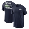Nike College Navy Seattle Seahawks Blitz Essential T-shirt In Blue