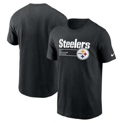 Nike Black Pittsburgh Steelers Division Essential T-shirt In Black