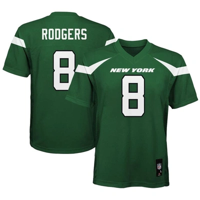 Outerstuff Kids' Youth Aaron Rodgers Gotham Green New York Jets Replica Player Jersey