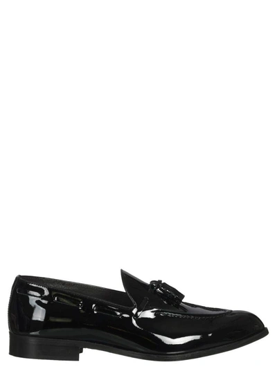 Manuel Ritz Leather Loafers In Nero