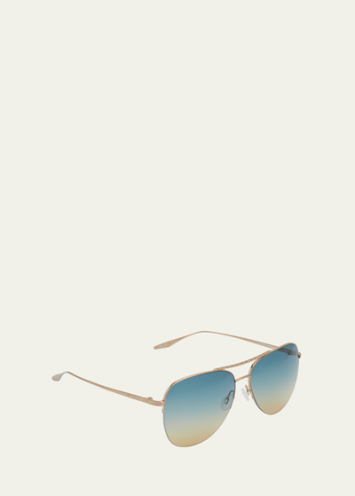 Barton Perreira Chevalier Titanium Aviator Sunglasses