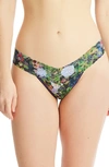 Hanky Panky Print Lace Low Rise Thong In Vocies On The Veranda