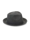 Original Penguin Wide Brim Straw Fedora In Black