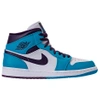 Nike Men's Air Jordan 1 Mid Retro Basketball Shoes, Blue