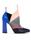 Studio Chofakian Color Blocked Ankle Boots In Multicolour