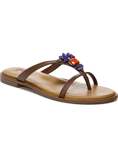 Naturalizer Felicity Womens Faux Leather Open Toe Flatform Sandals In Multi
