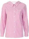 Jovonna Button Striped Shirt In Pink