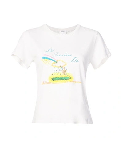 Re/done White Let Sunshine Do Tee