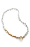 Monica Vinader Keshi Pearl Bracelet In Gold/ White