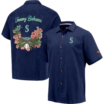 Tommy Bahama Navy Seattle Mariners Baseball Bay Button-up Shirt