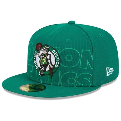 New Era Kelly Green Boston Celtics 2023 Nba Draft 59fifty Fitted Hat