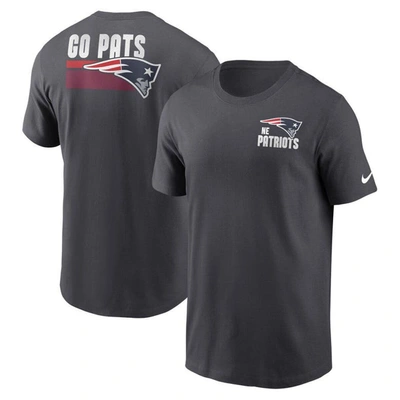 Nike Anthracite New England Patriots Blitz Essential T-shirt In Black
