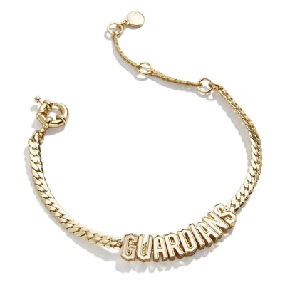 Baublebar Cleveland Guardians Curb Bracelet In Gold-tone