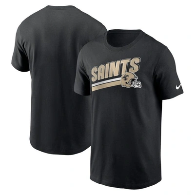 Nike Black New Orleans Saints Essential Blitz Lockup T-shirt In Black