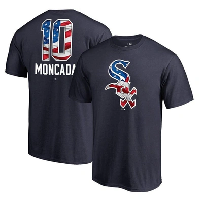 Fanatics Branded Yoan Moncada Navy Chicago White Sox Banner Wave Name & Number T-shirt