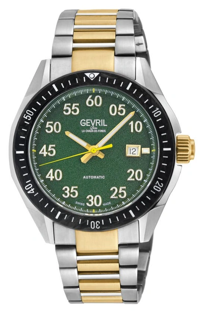 Gevril Ascari Swiss Automatic Bracelet Watch, 42mm In Two Tone