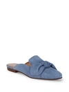 Saks Fifth Avenue Bow Suede Mules In Blue