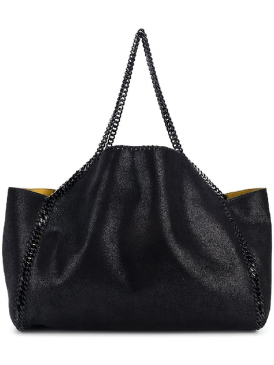 Stella Mccartney Reversible Faux Leather Tote In Black