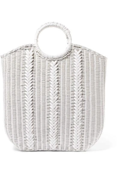 Ulla Johnson Rona Wicker Tote In White