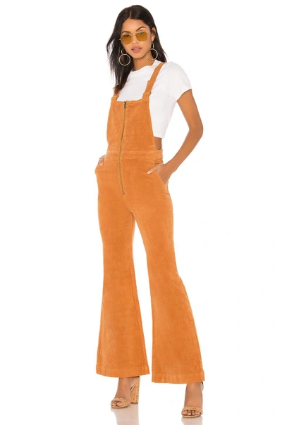 Rolla's Eastcoast Flare Dungaree In Tan