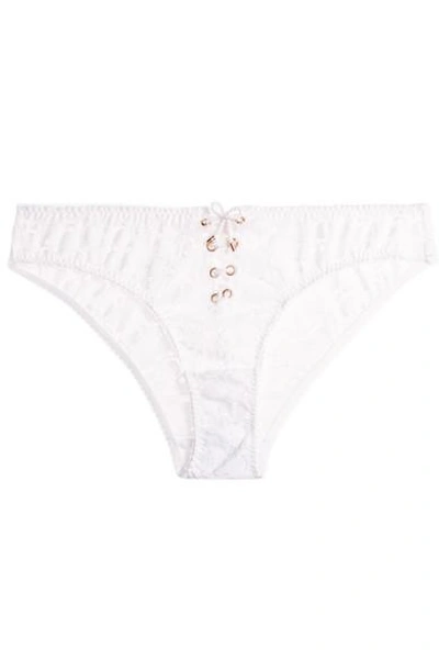 Agent Provocateur Daizy Floral-lace Briefs In White