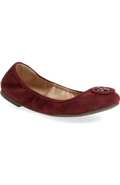 Tory Burch 'allie' Ballet Flat (women) (nordstrom Exclusive) In Borscht  Suede | ModeSens