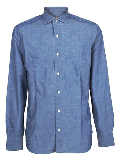 Barba Napoli Barba Classic Shirt In Light Blue