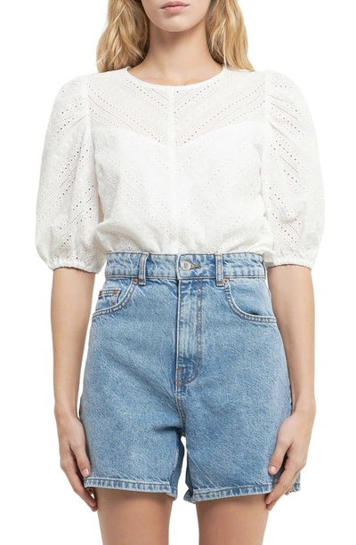 English Factory Eyelet Blouse In White