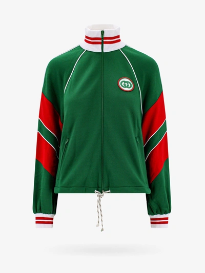 Gucci Monogram Patched Sweatshirt In Multicolor