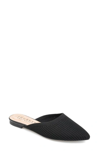 Journee Collection Aniee Knit Mule In Black