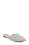 Journee Collection Aniee Knit Mule In Gray- Knit Fabric