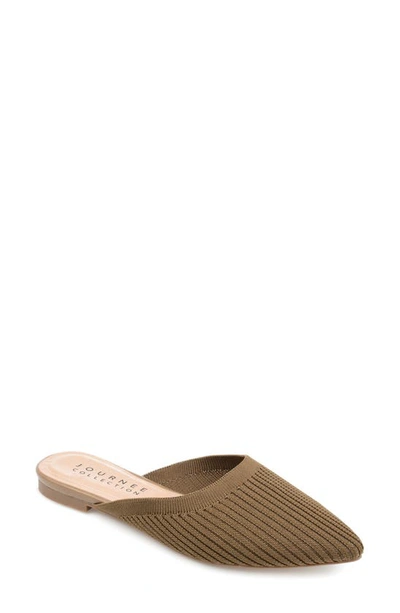 Journee Collection Aniee Knit Mule In Taupe