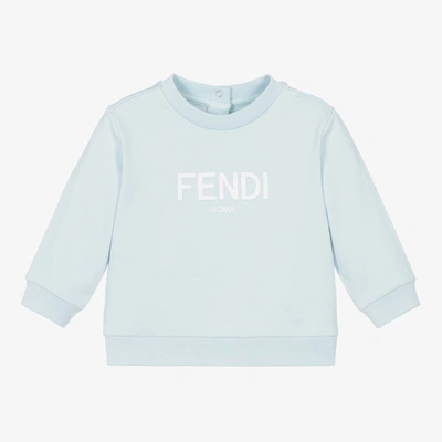 Fendi Blue Cotton Baby Sweatshirt