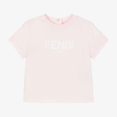 Fendi Pink Cotton Baby Girls T-shirt