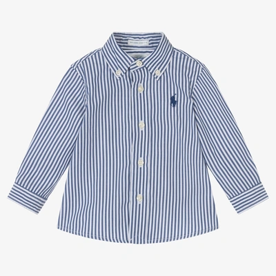 Ralph Lauren Baby Boys Blue Striped Cotton Shirt