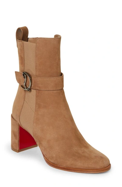Christian Louboutin Cl Logo Chelsea Boot In Brown