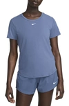 Nike Women's Dri-fit Uv One Luxe Standard Fit Short-sleeve Top In Blue