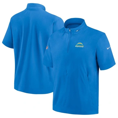 Nike Men's Sideline Coach (nfl Los Angeles Chargers) Short-sleeve Jacket In Blue