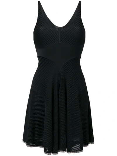 Alexander Wang Ribbed Fit-and-flare Cami Dress In Black