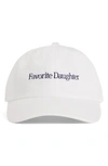 Favorite Daughter Classic Logo Cotton Twill Baseball Cap In White