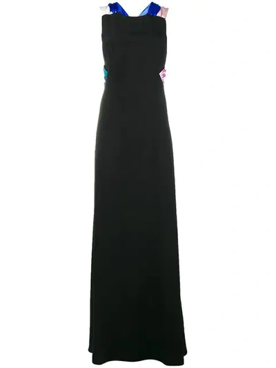 Emilio Pucci Tied Back Evening Dress In Black